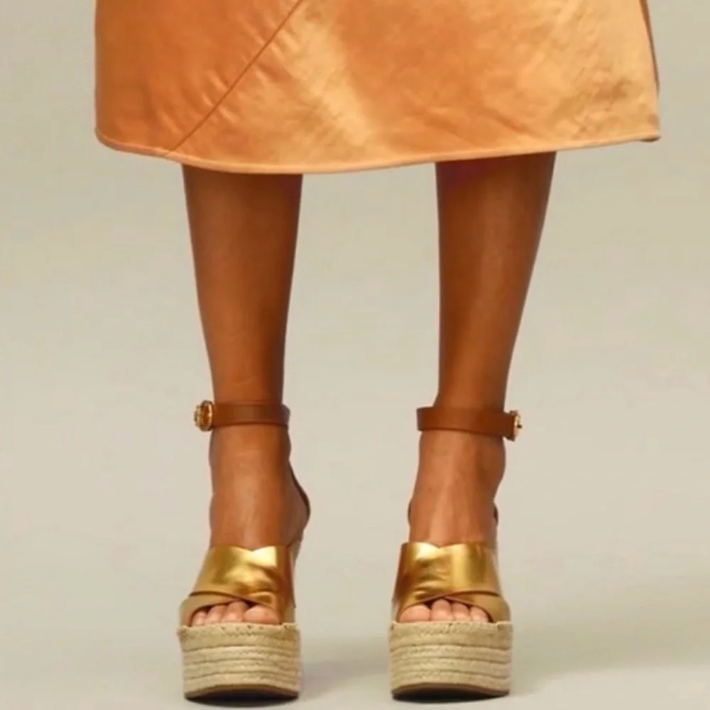 Tory Burch Selby Wedge Platform Espadrille Sandals size 6.5